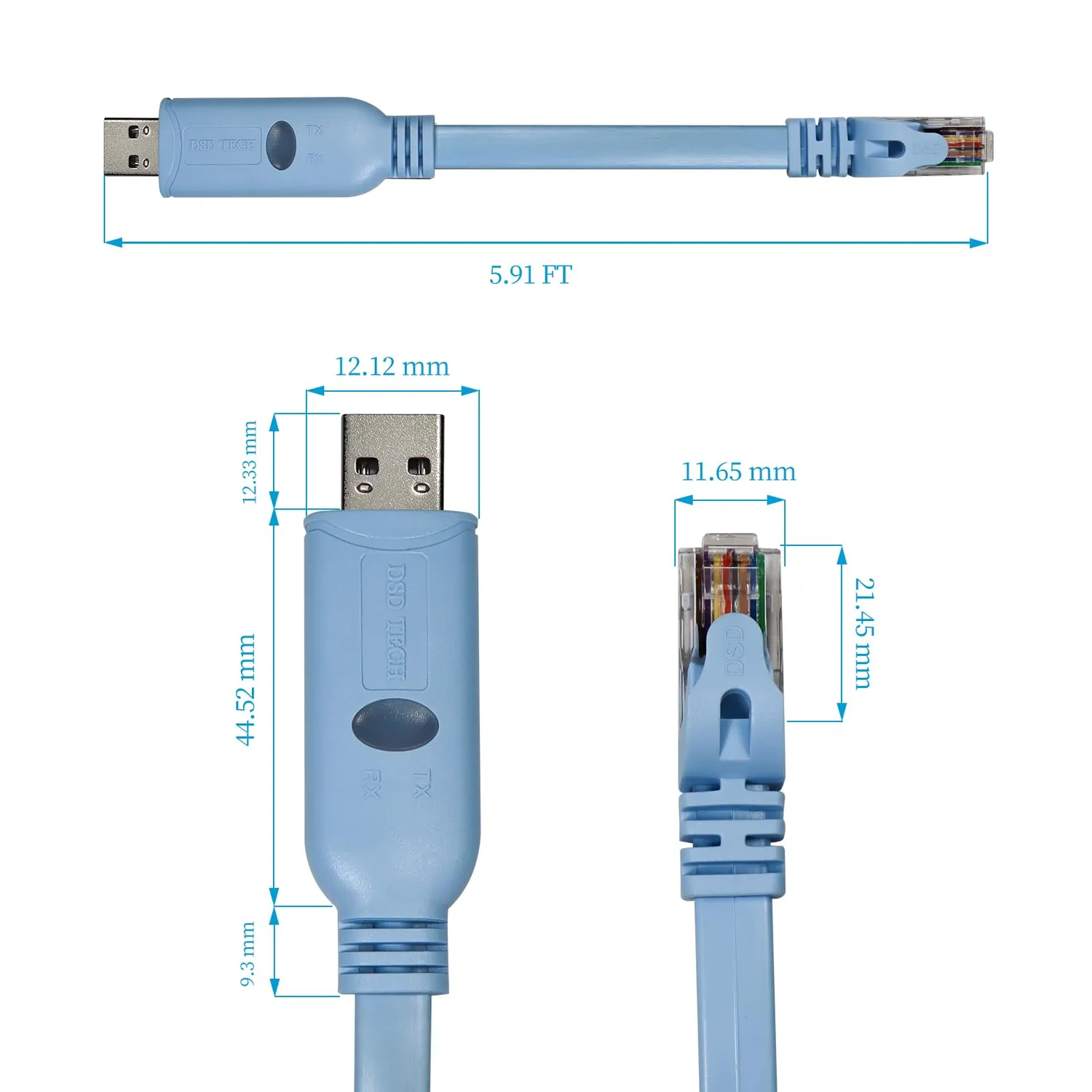 DSD TECH RS485 Series SH-RJ45K câble USB-RS485 RJ45 1,8 m