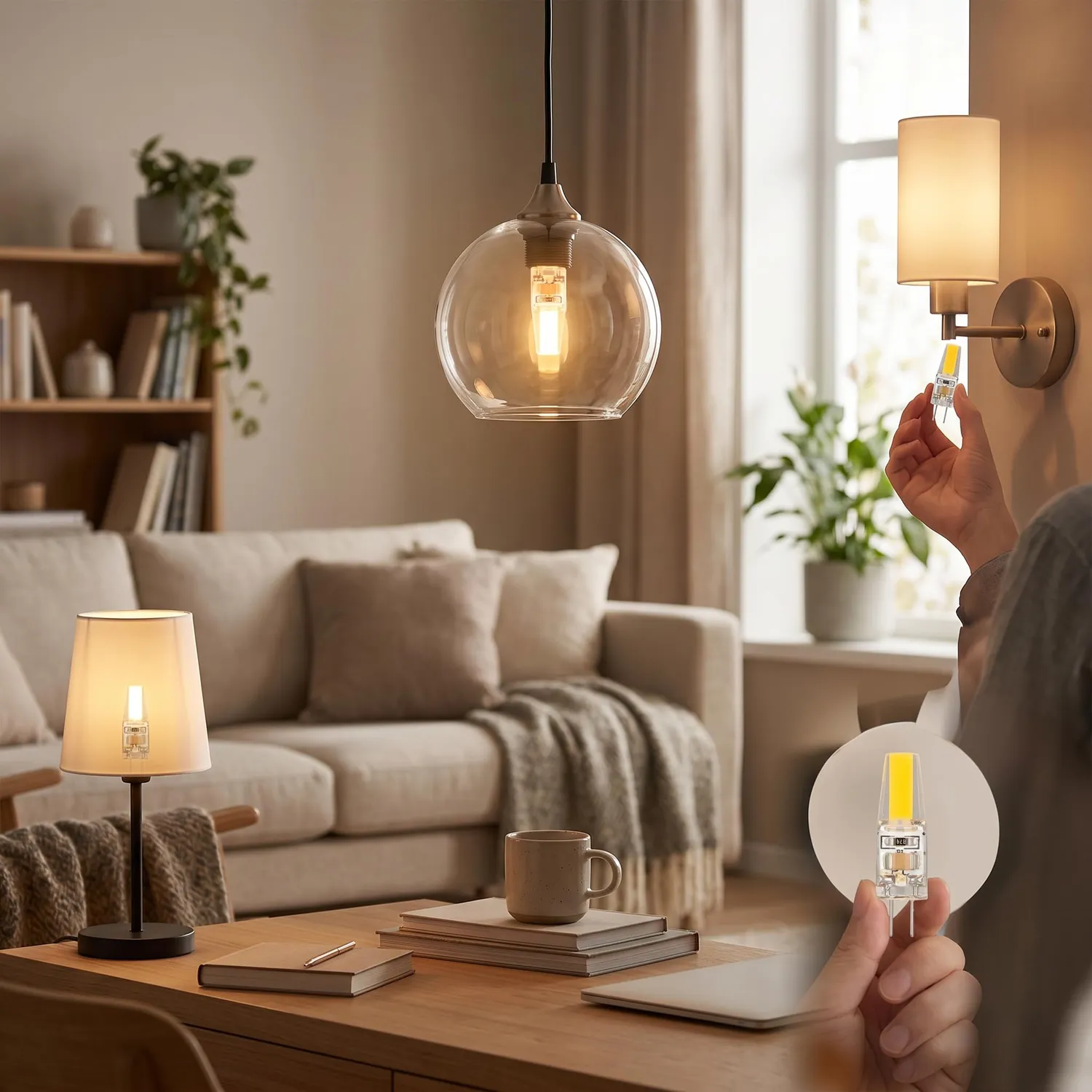 Garosa ampoules LED G4 6 W blanc chaud lot de 6 360°