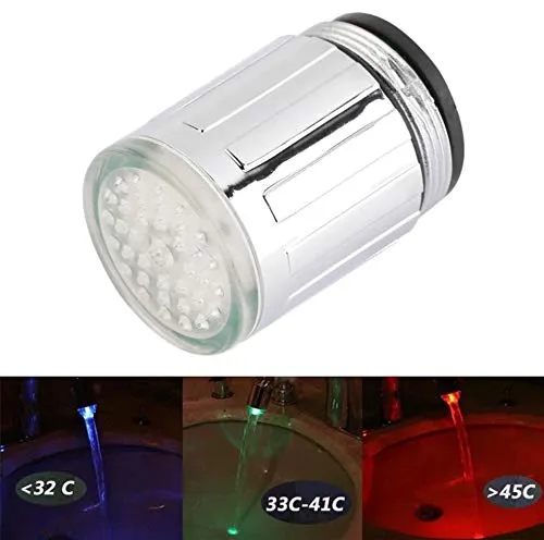 Garosa robinet LED à contrôle de température 3 couleurs sans piles
