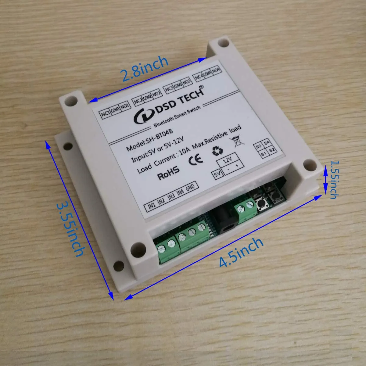 DSD TECH SH-BT04B relais Bluetooth V2 4 canaux 5/12 V