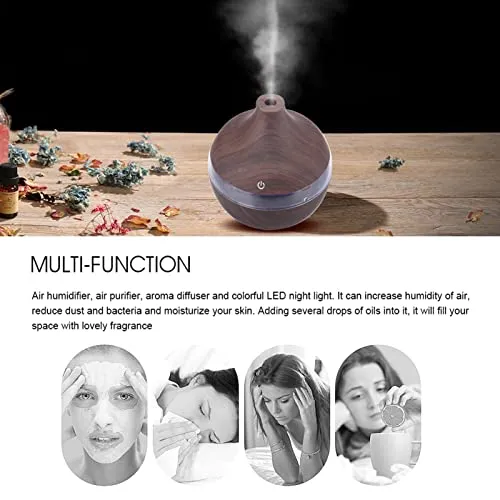Garosa humidificateur ultrasonique 300 ml à brume froide, 7 LED