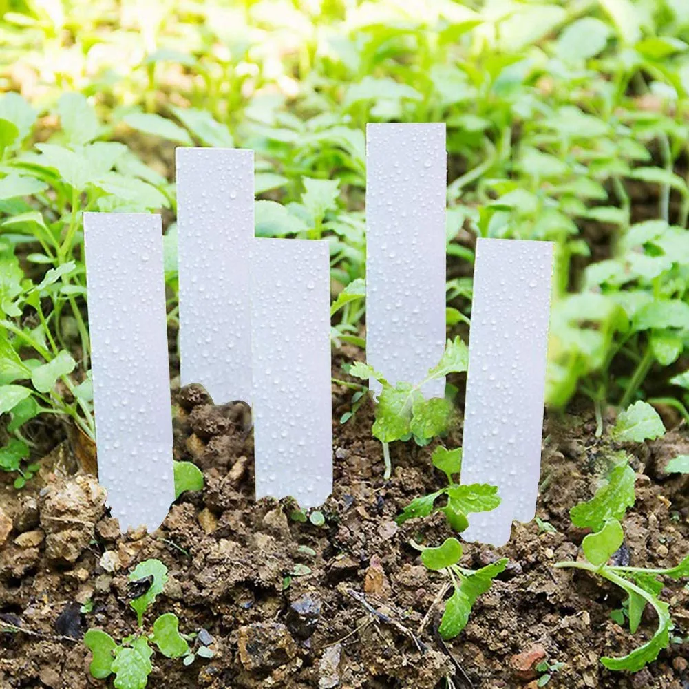 Garosa étiquettes plantes plastique blanc lot de 100