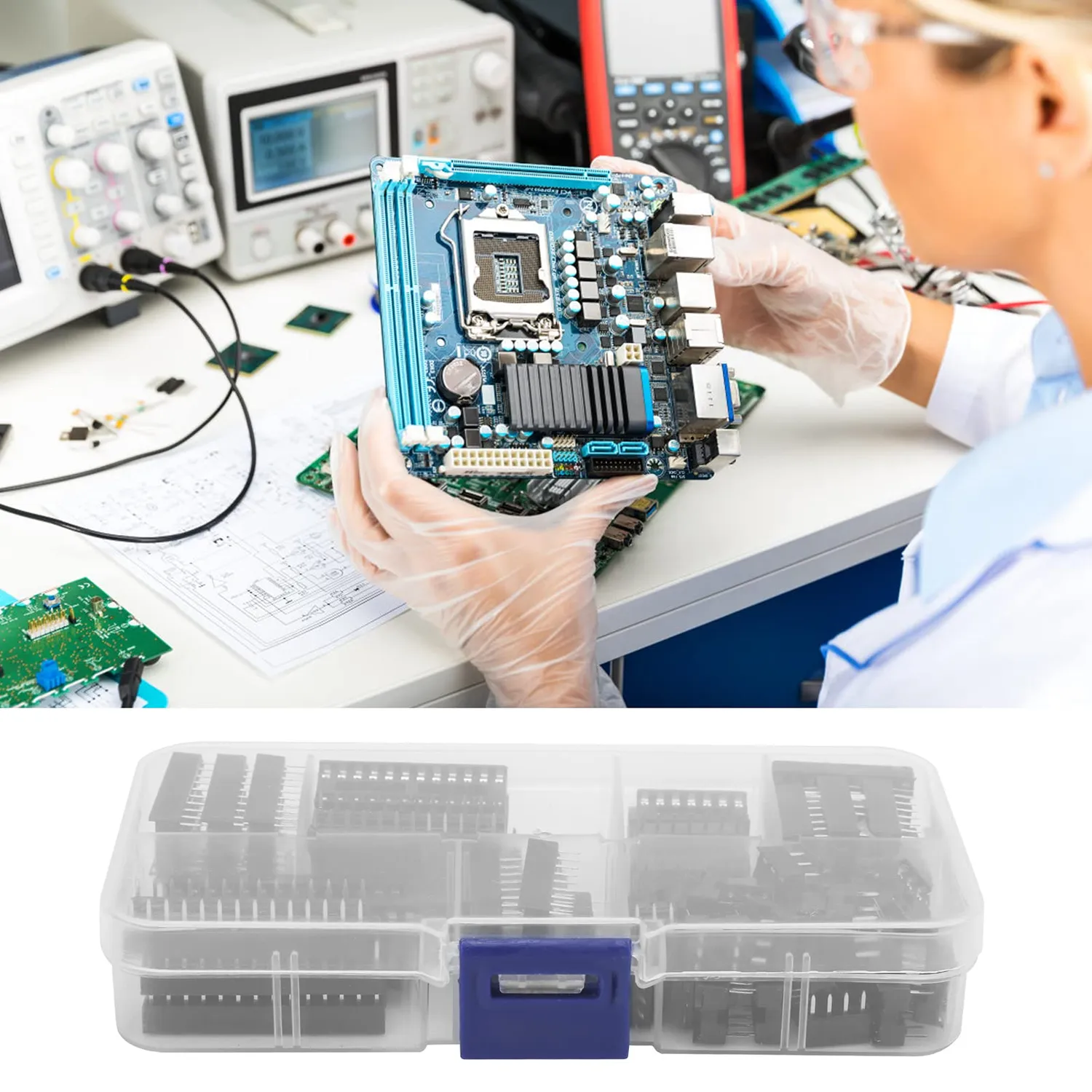 Garosa Kit électronique 66 supports IC DIP 2,54 mm