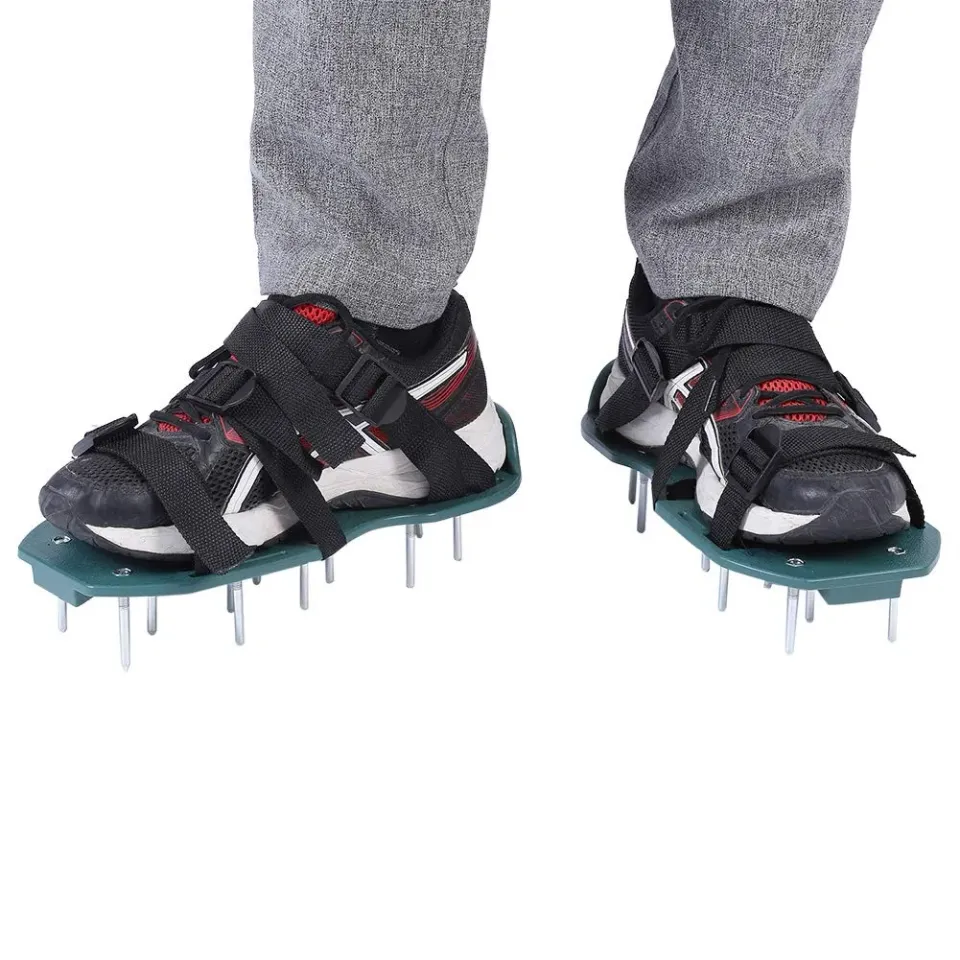 Garosa Chaussures d’aération de gazon 3 sangles 26 clous
