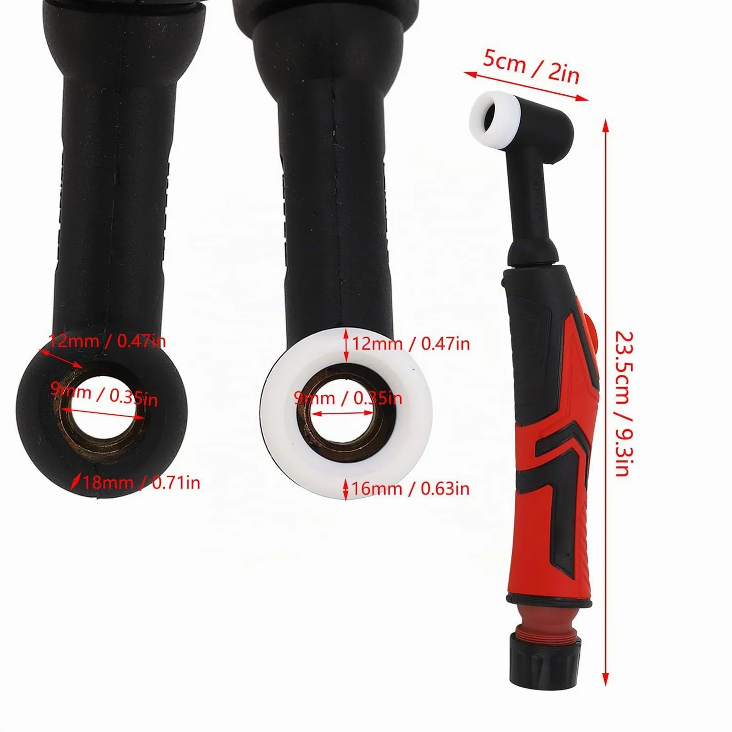 Garosa WP 17 tête de torche TIG avec accessoires rotative