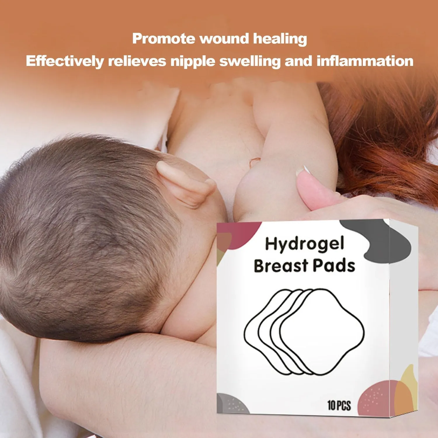 Garosa coussinets d’allaitement hydrogel 10 pièces réutilisables