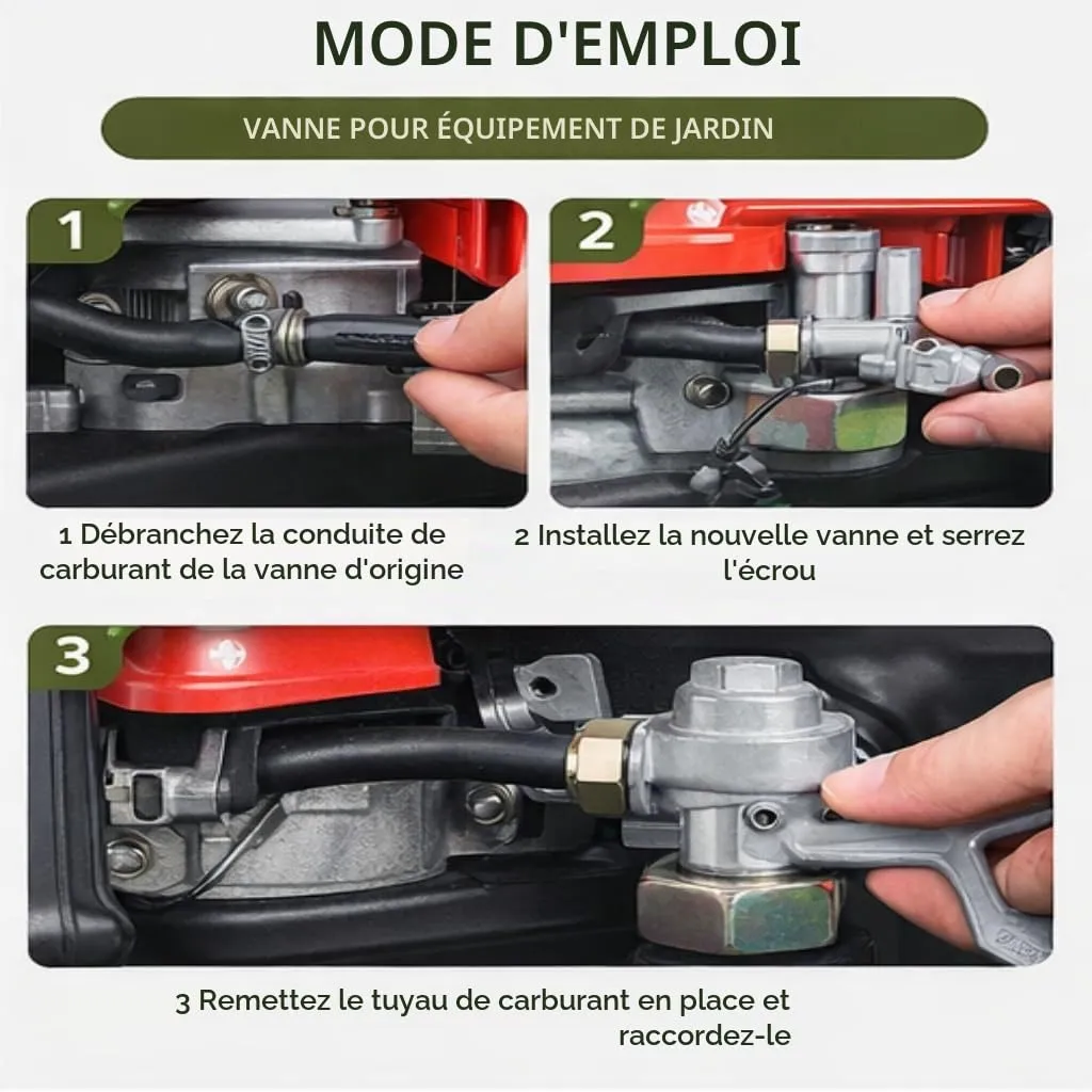 Garosa robinet d’essence marche-arrêt pour tondeuse et générateur