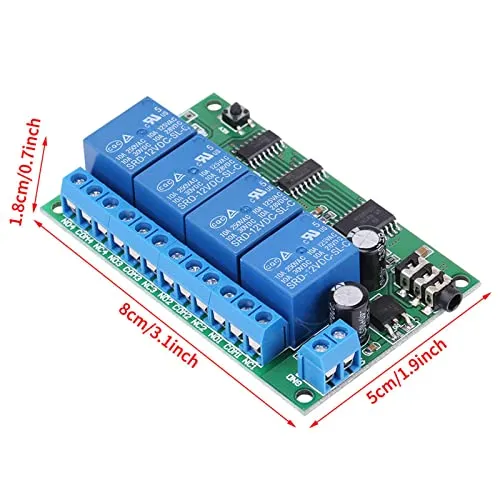 Garosa AD22B04 Décodeur DTMF Module Relais 12V 4 Canaux