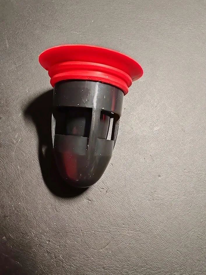 Garosa siphon de sol anti-odeur noir rouge PP silicone