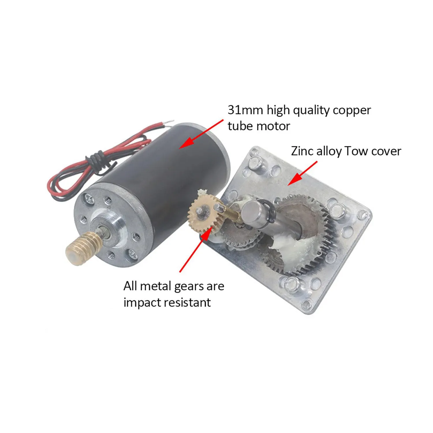 Garosa moteur à vis sans fin 12 V 50 RPM, arbre 8 mm