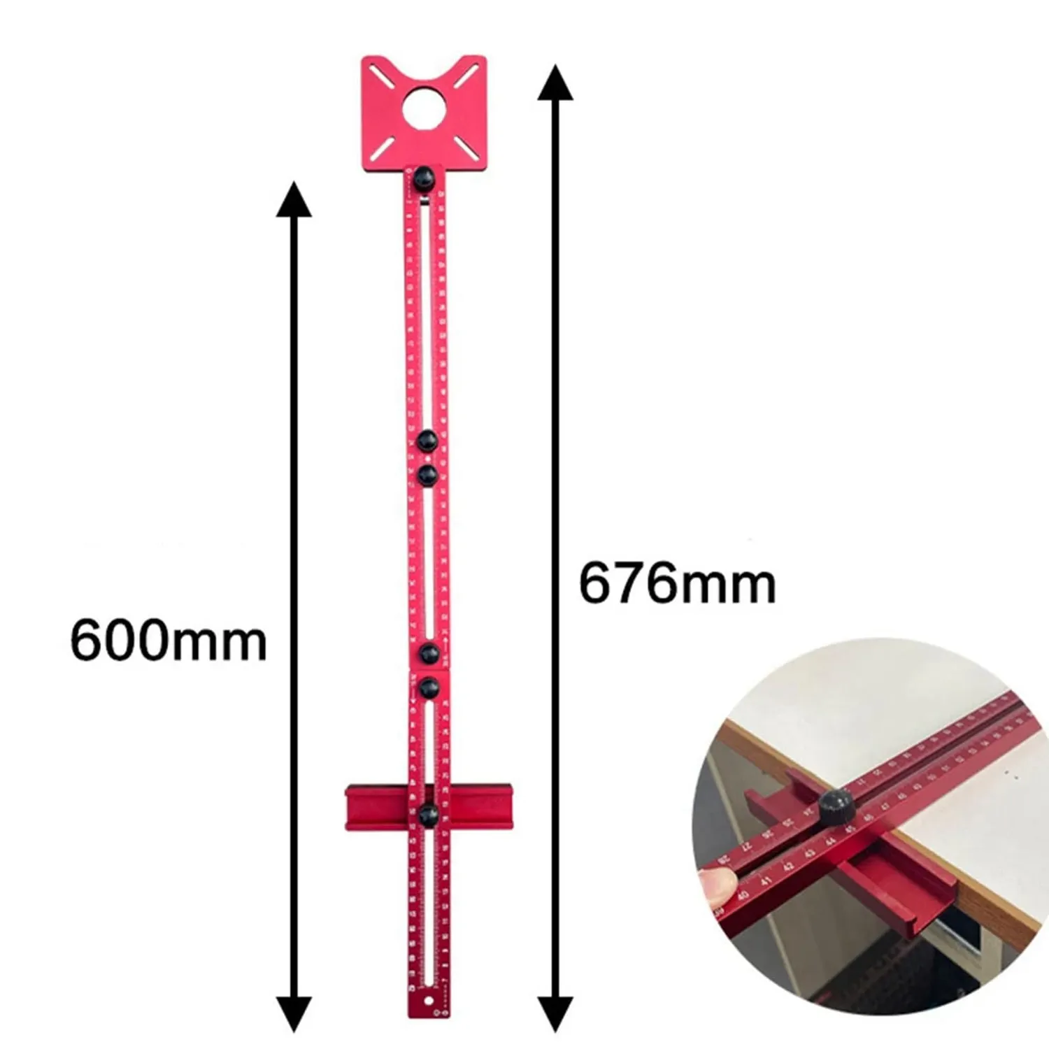 Garosa Support guide de défonceuse aluminium 676 mm
