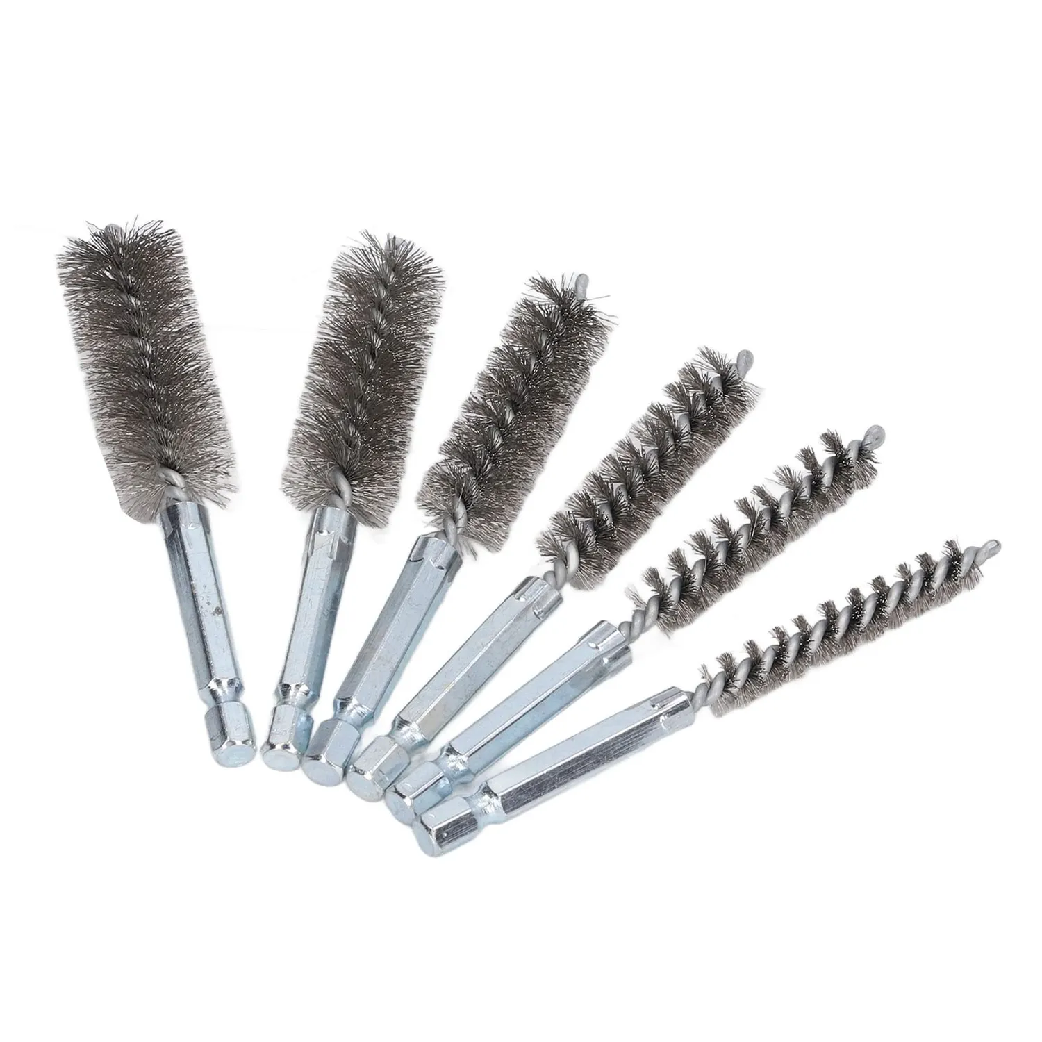 Garosa brosses d’alésage 6 tailles fil d’acier argent 6 pièces