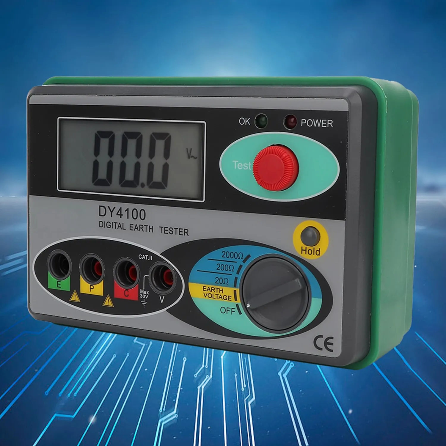 Garosa DY4100 Testeur Terre Numérique LCD 3 Fils