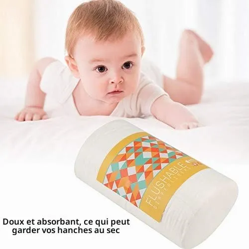 Garosa doublures de couches en bambou 100 pièces non parfumées