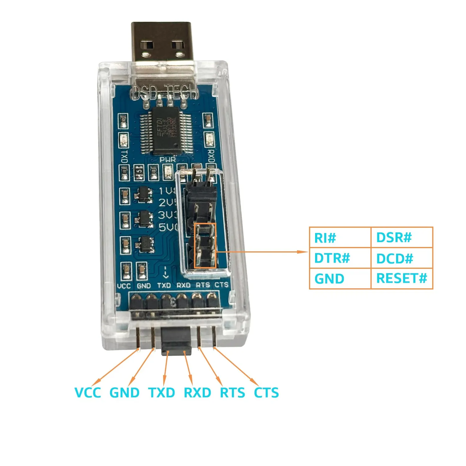 DSD TECH SH-U09C5 adaptateur USB TTL FTDI 1,8–5 V