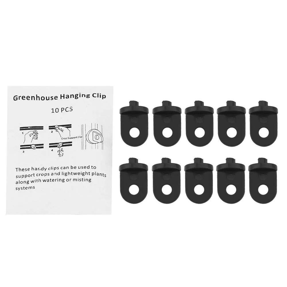 Garosa crochets de serre en plastique lot de 10, noirs