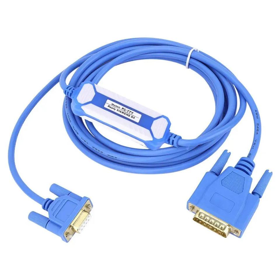Garosa câble de programmation PLC S5 PC-TTY 7 broches bleu