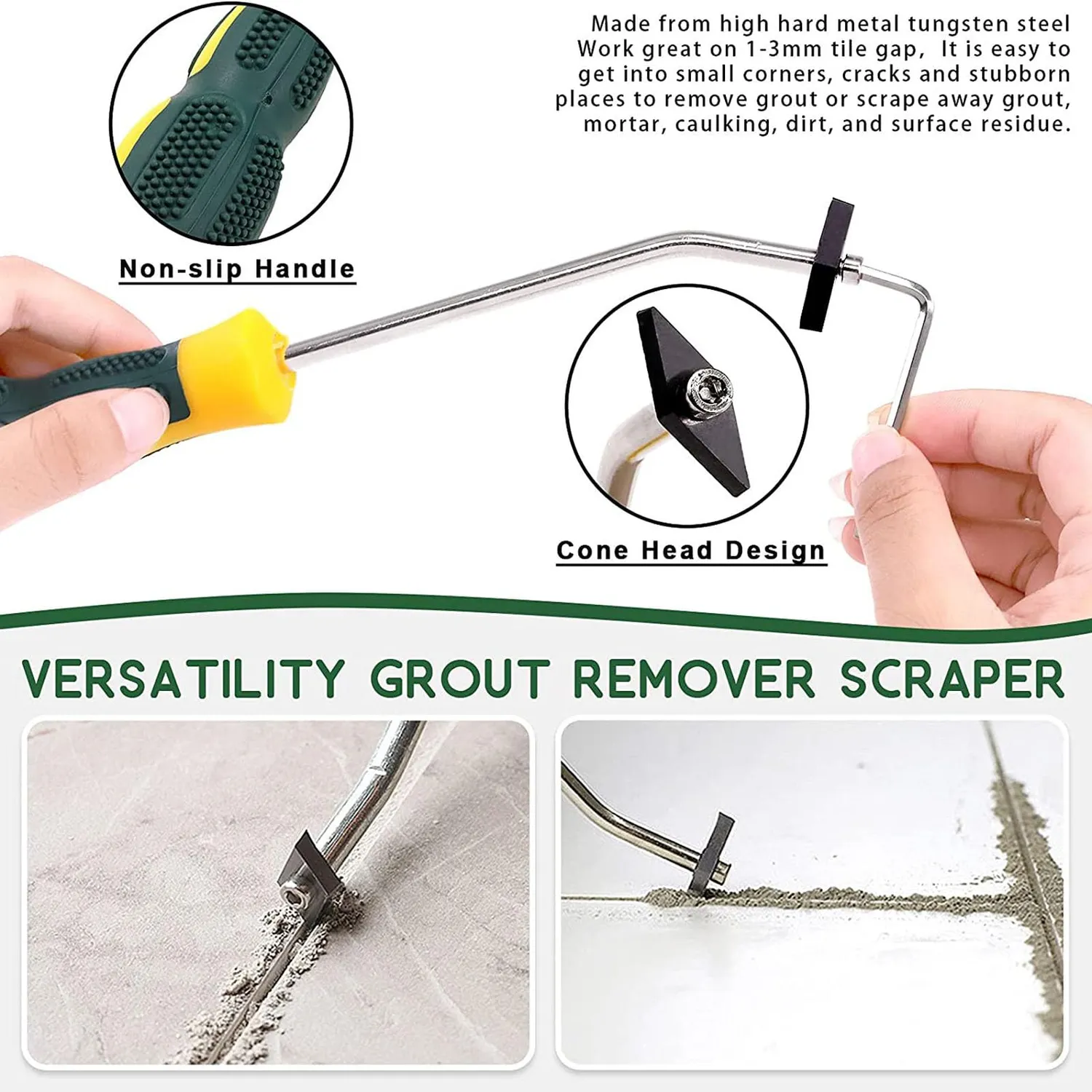 Garosa outil de retrait de joints de carrelage au carbure