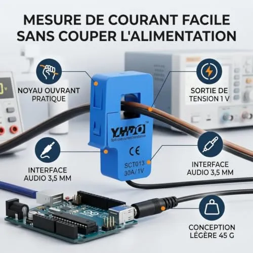 Garosa SCT013-030 transformateur de courant 30 A à noyau ouvrant