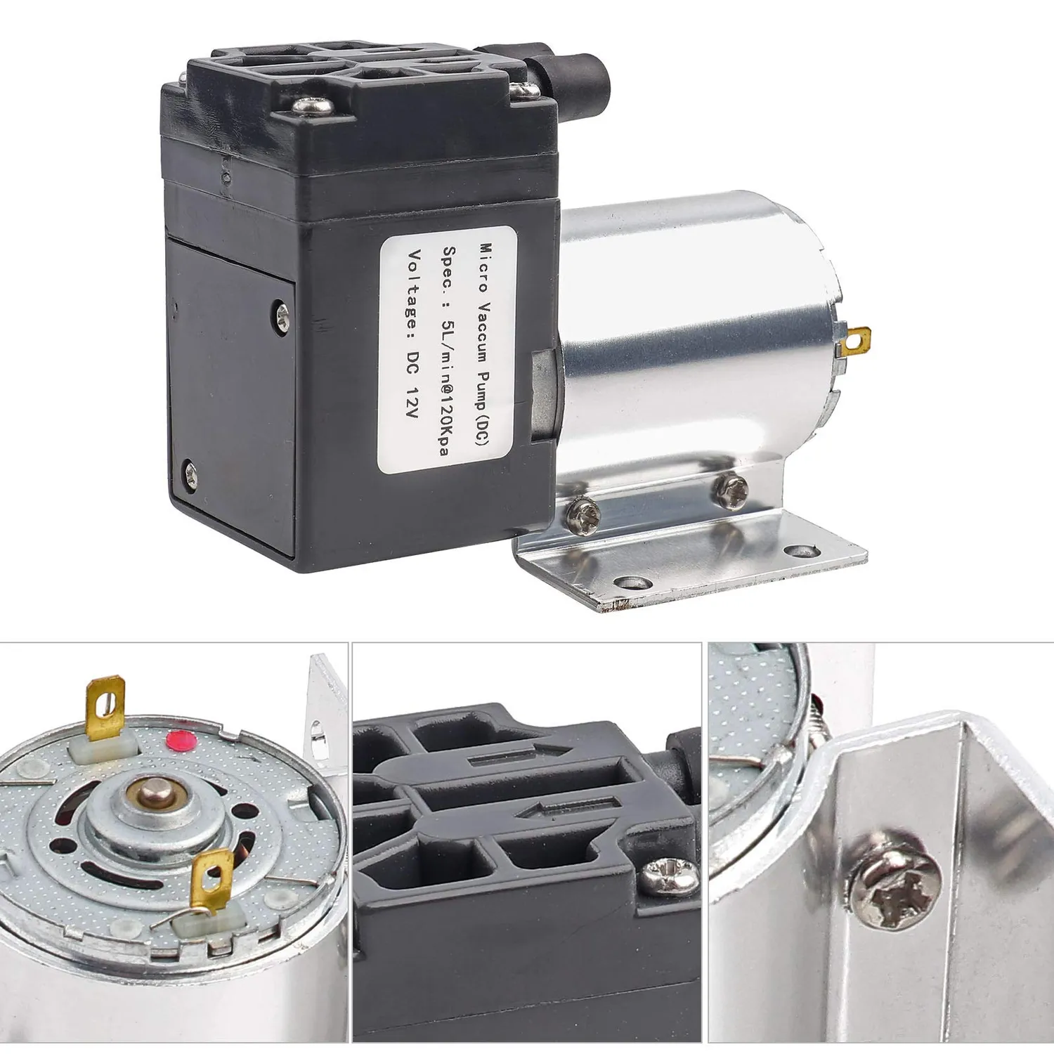 Garosa mini pompe à vide 12V 5L/min 120kPa avec support