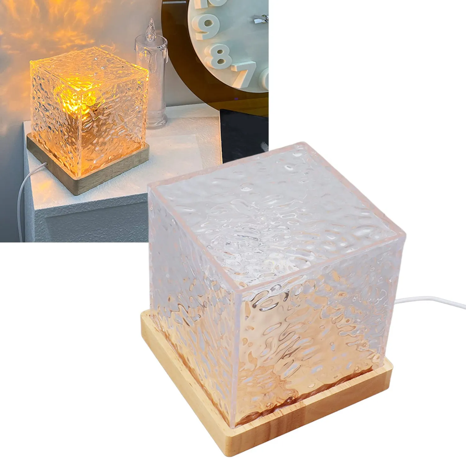 Garosa veilleuse carrée USB 5 V à lumière réglable