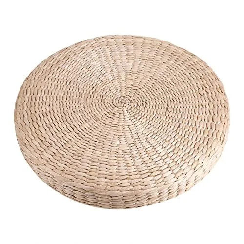 Garosa coussin tatami rond 40 cm paille tressée