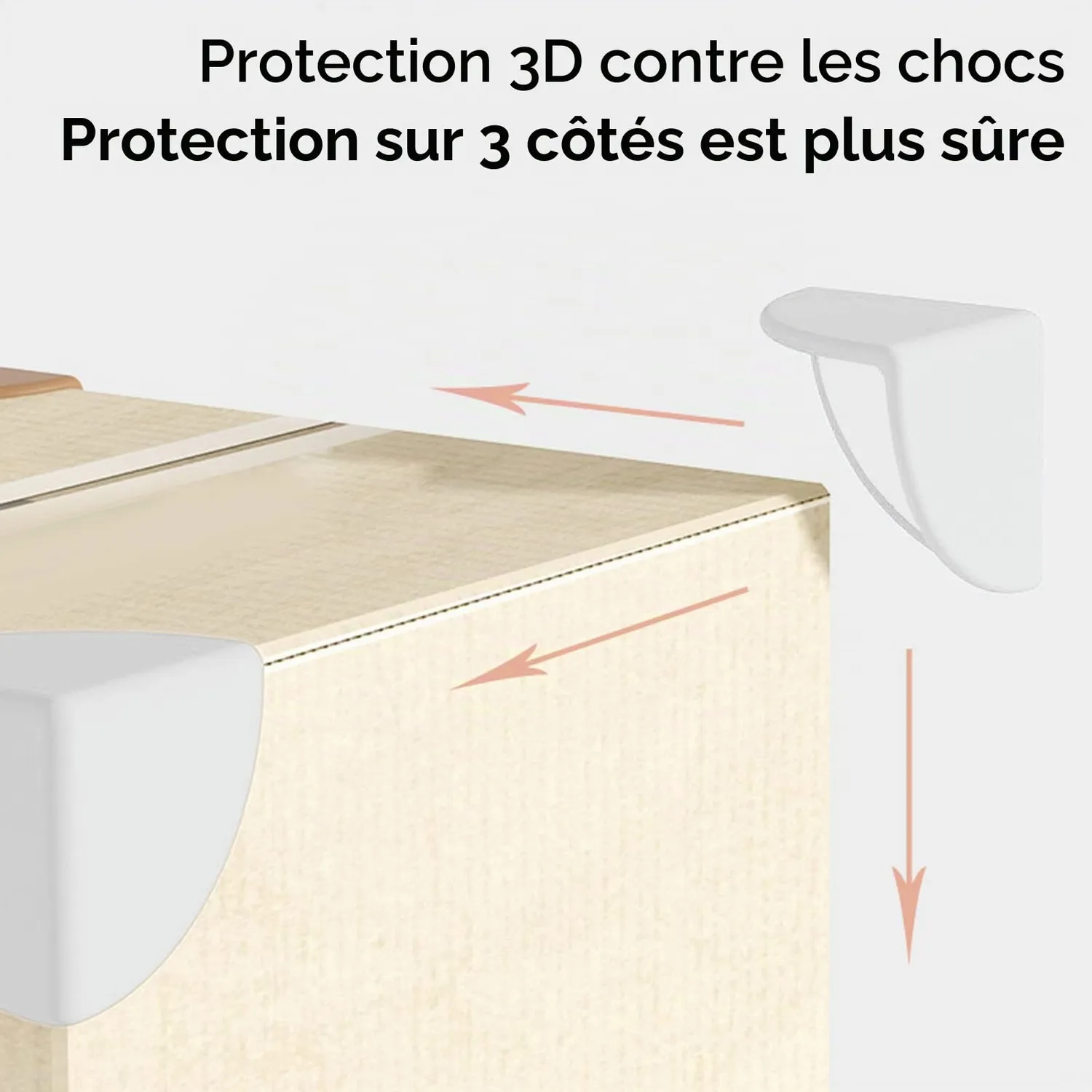Garosa Protège-angles silicone blanc pur 20 pièces 3 cm