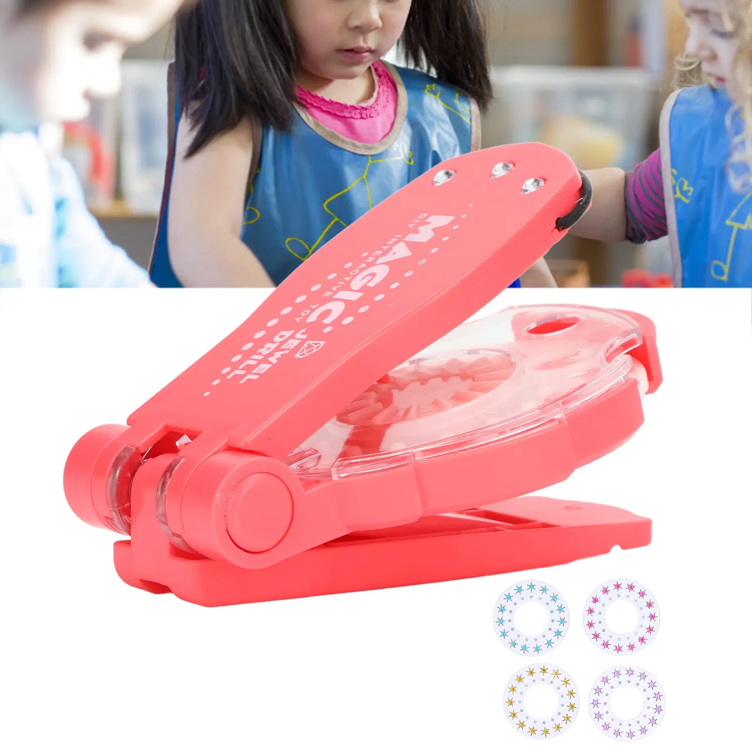 Garosa Kit recharge bijoux cheveux strass 4 disques