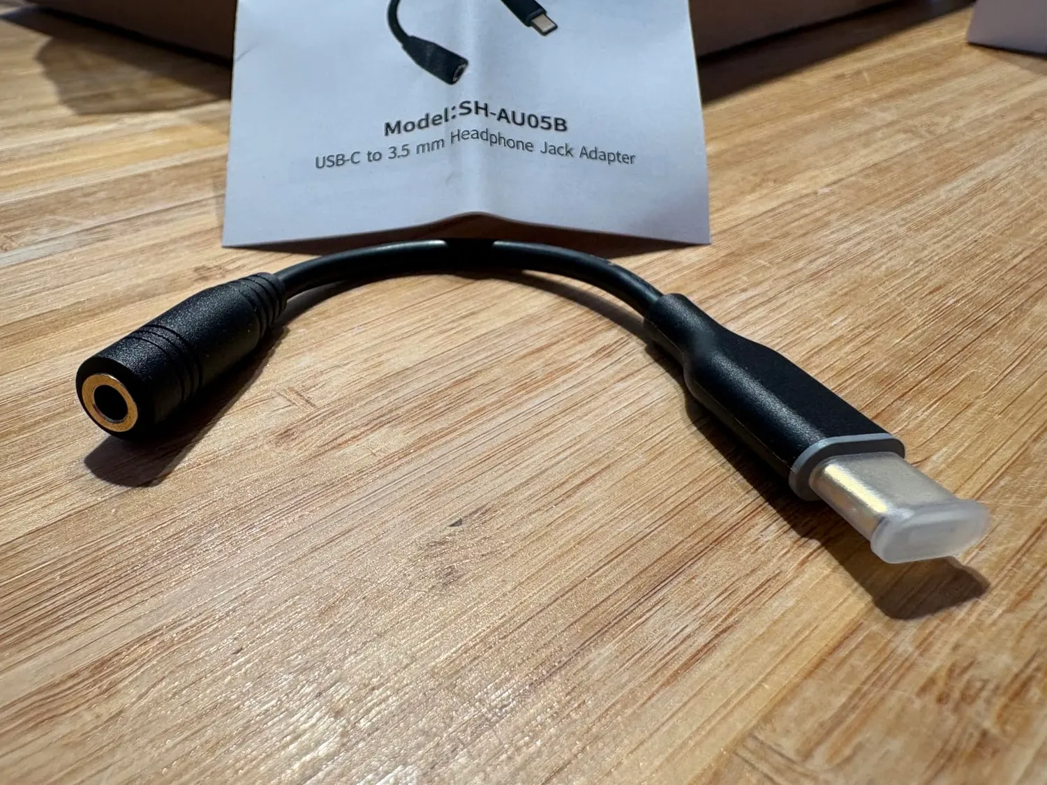 DSD TECH SH-AU05B adaptateur USB-C jack 3,5 mm 24 bits/96 kHz