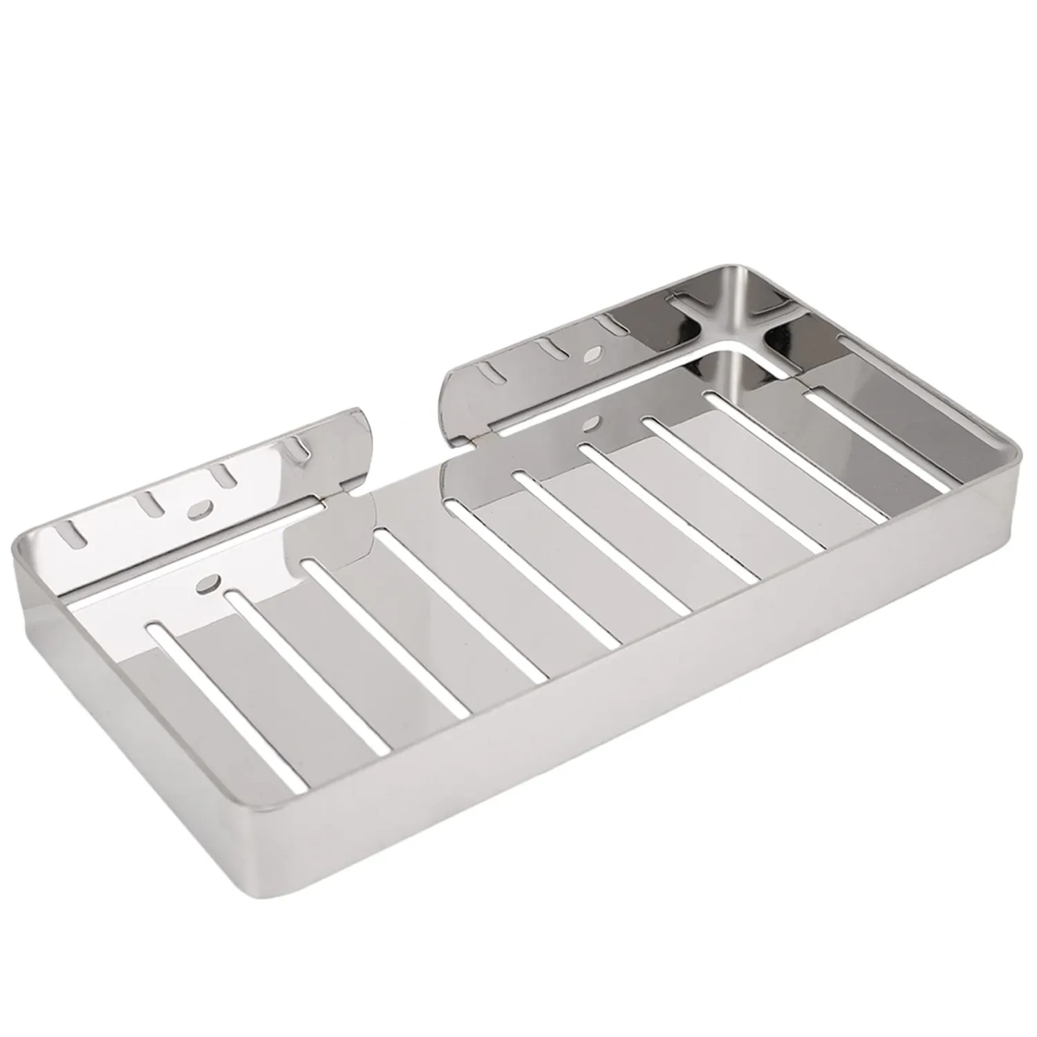 Garosa étagère de salle de bain porte-savon murale argentée 23 cm, acier inoxydable 304