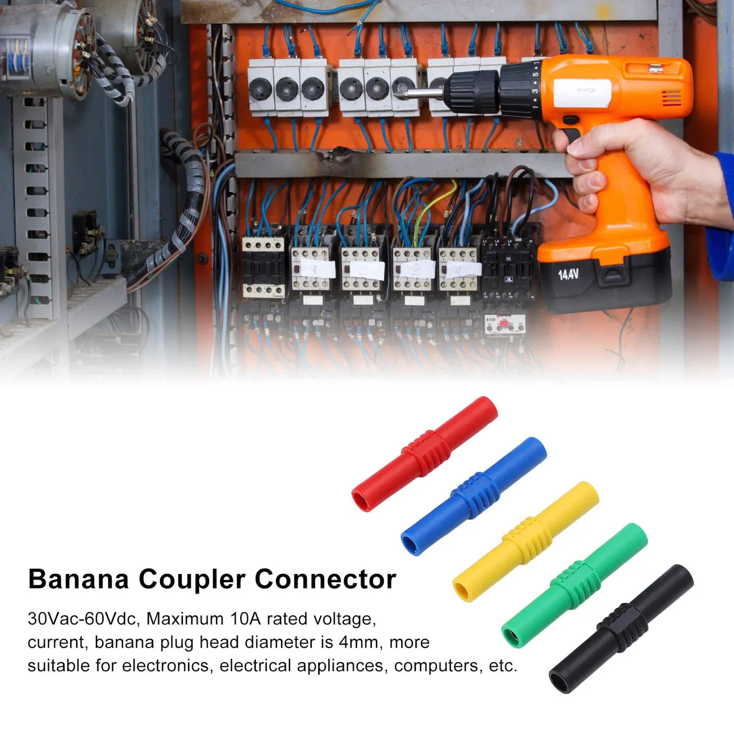 Garosa coupleurs banane 4mm isolés lot 10 couleurs