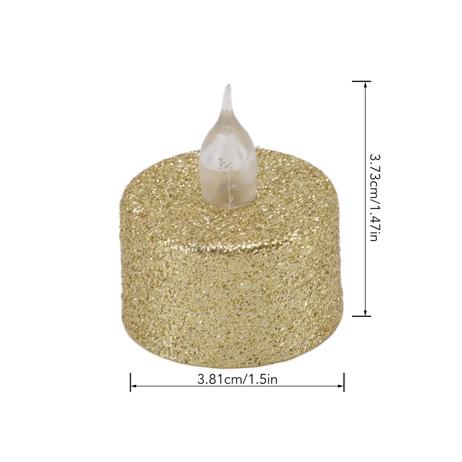 Garosa bougies chauffe-plat LED 12 pièces or sans flamme