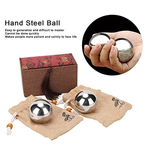 Garosa boules Baoding 50 mm en acier inoxydable 304, lot de 2