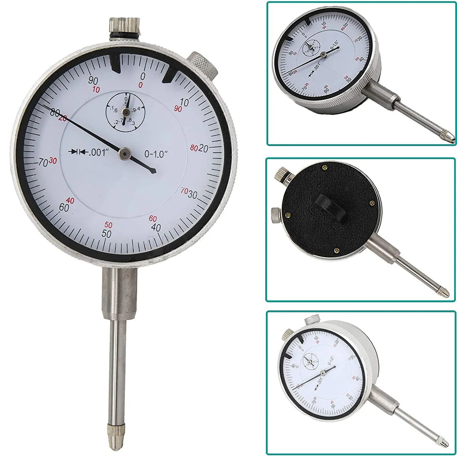 Garosa kit comparateur à cadran 0-1 pouce base magnétique