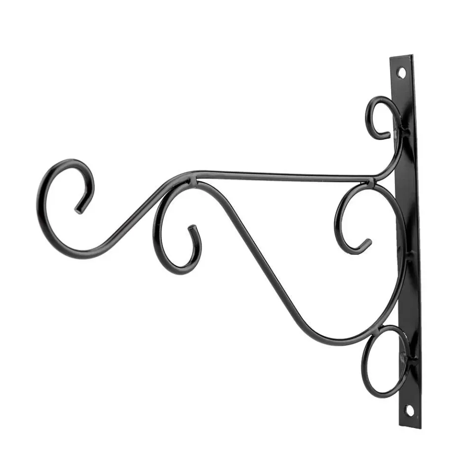 Garosa Support mural pour jardinière en fer noir 30 × 21 cm