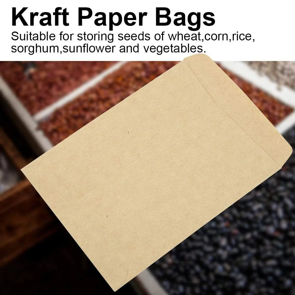 Garosa sachets à graines kraft 9 × 13 cm lot de 100