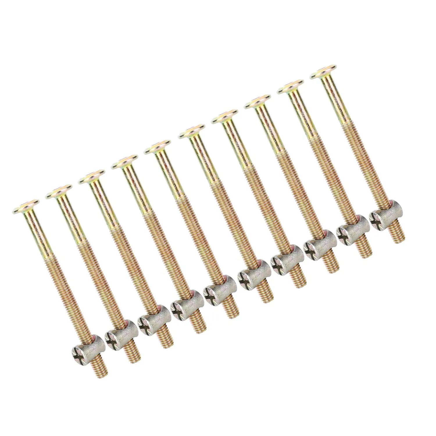 Garosa boulons de meubles M6 80 mm lot de 10 acier zingué