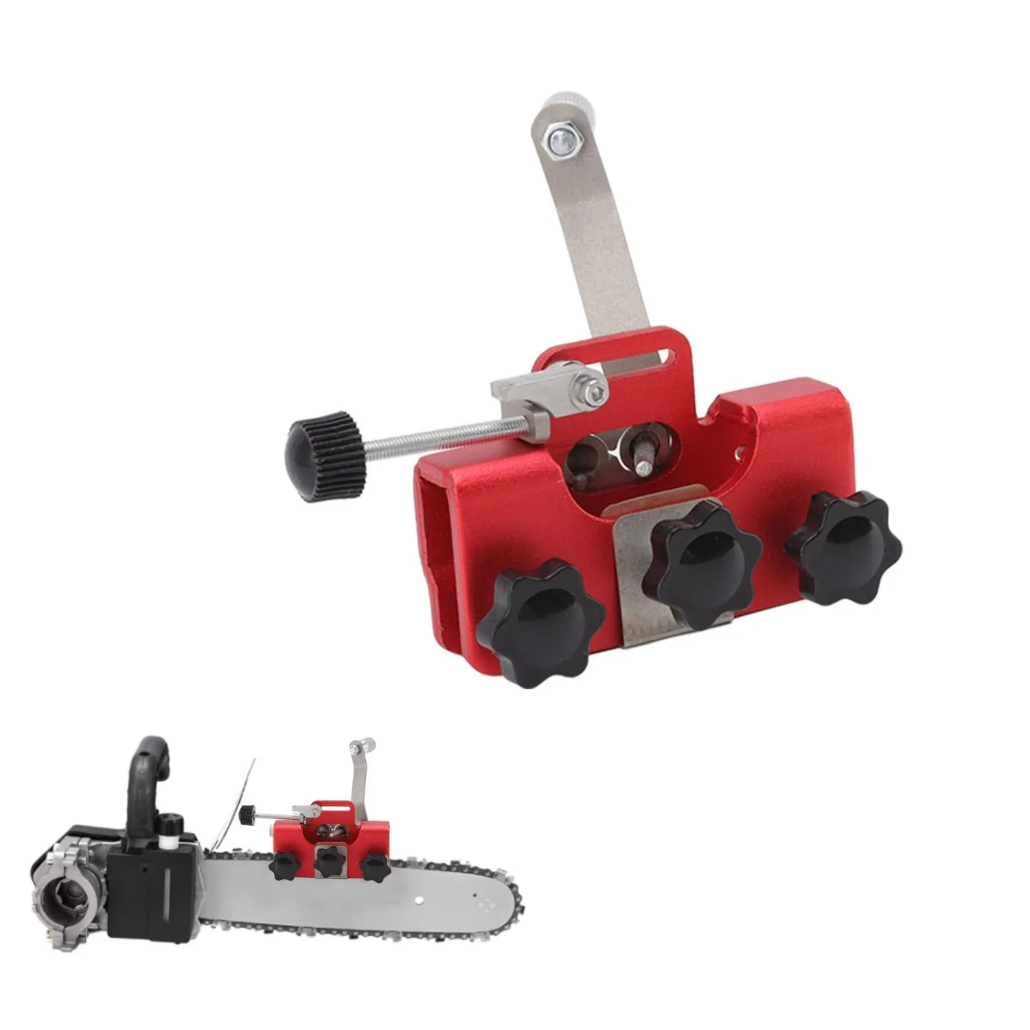 Garosa gabarit d’affûtage de chaîne de tronçonneuse rouge en aluminium