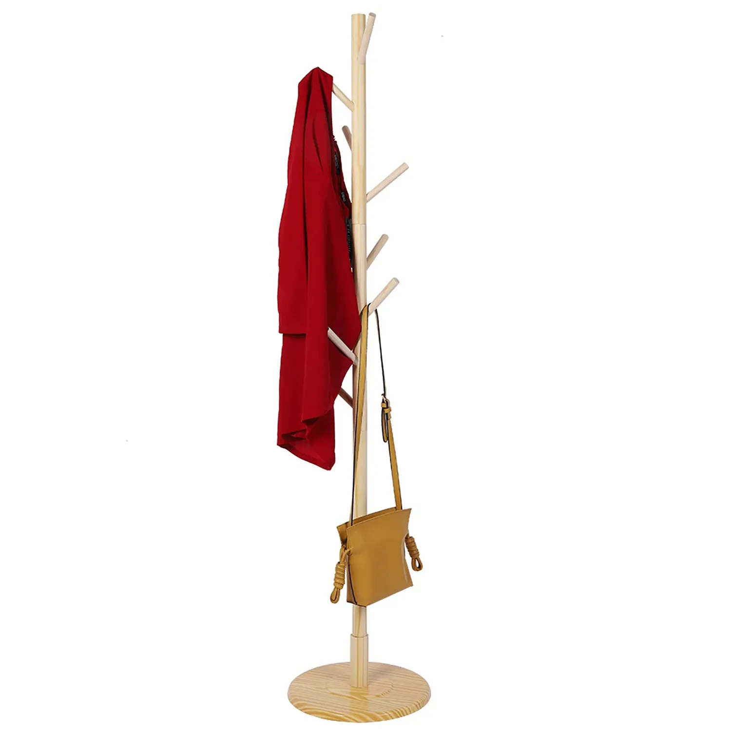 Garosa porte-manteau sur pied arbre bois naturel
