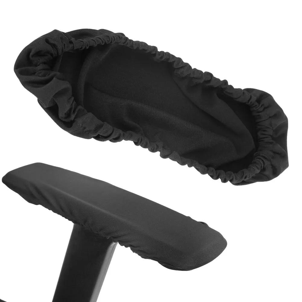 Garosa housses d’accoudoir chaise de bureau noires lot de 2 en polyester