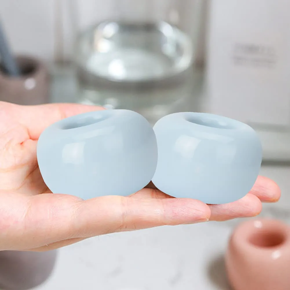 Garosa Porte-brosse à dents donut en céramique bleu