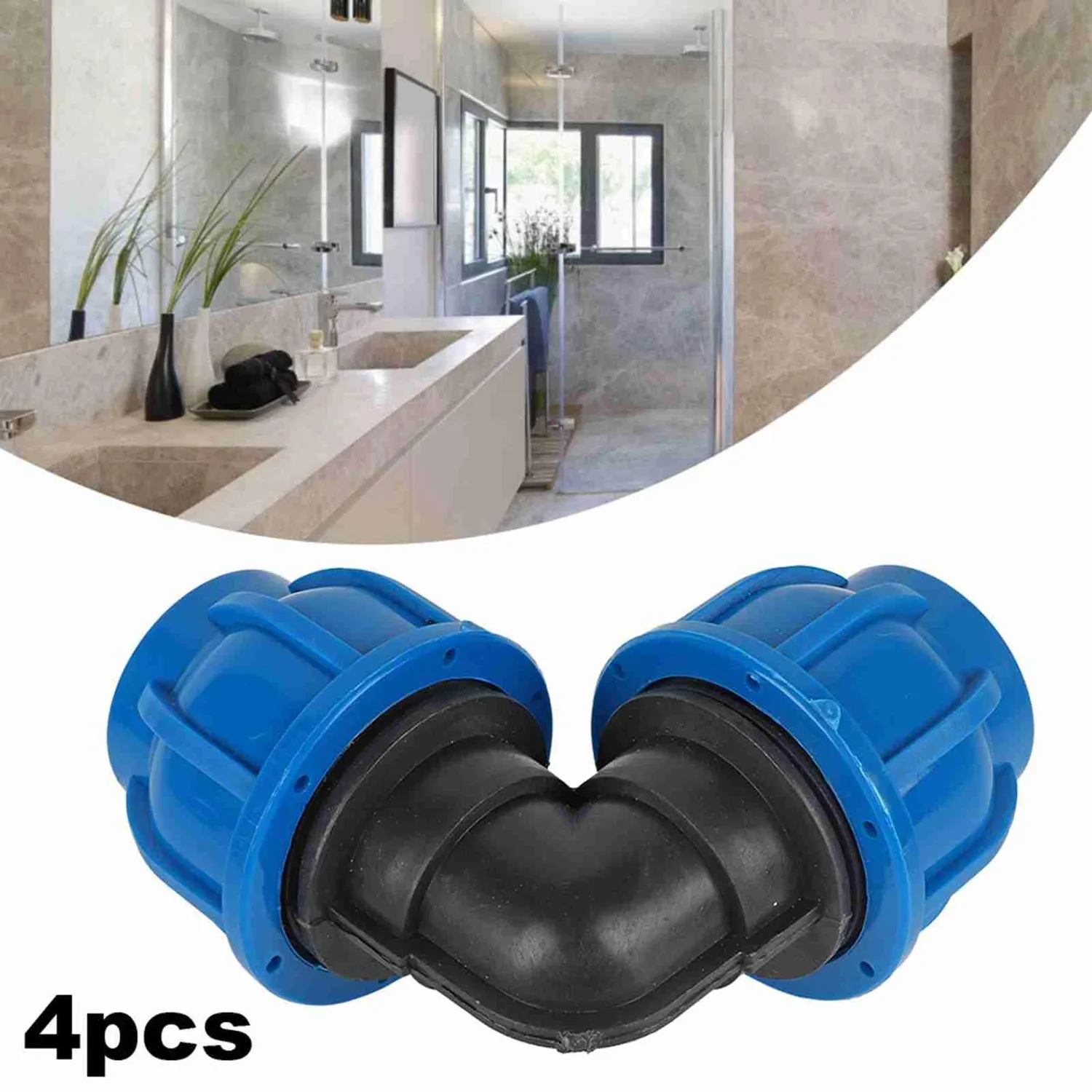 Garosa raccord coudé tuyau 32 mm, lot de 4, plastique PE
