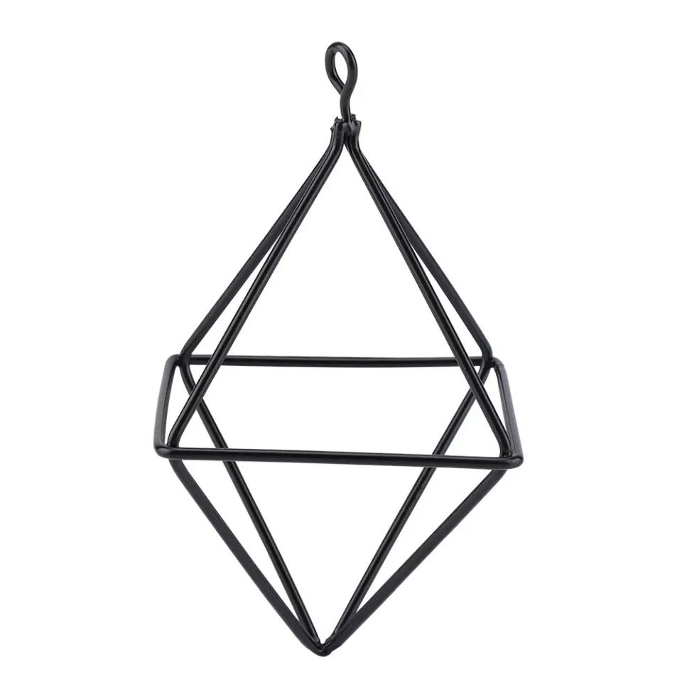 Garosa Support Plante Mural Triangulaire Fil Fer Noir