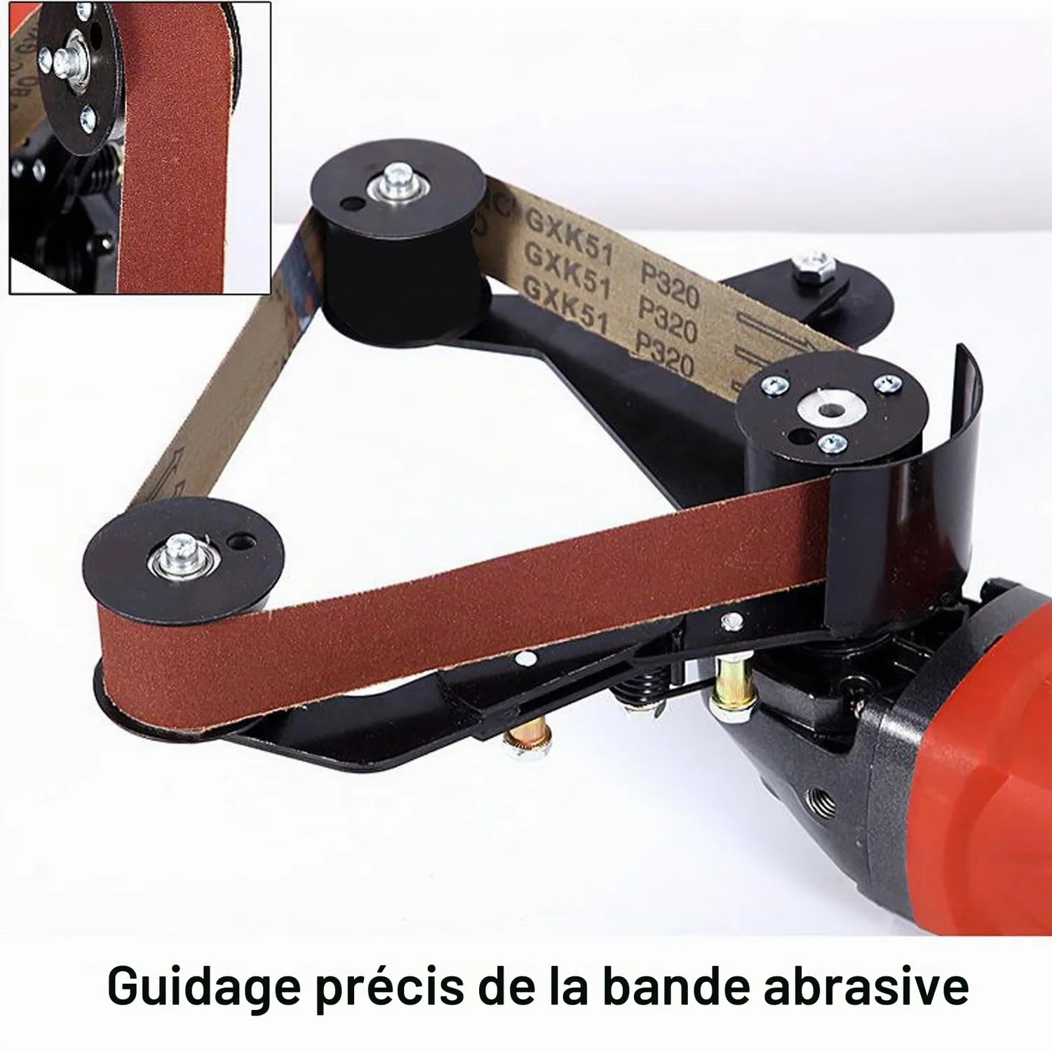 Garosa mini ponceuse à bande DIY M14 pour meuleuse 20 et 40 mm