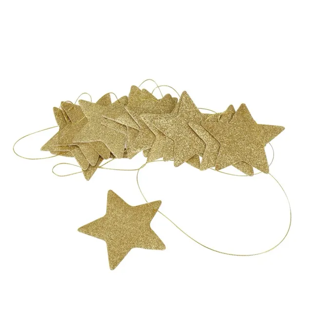Garosa guirlande d’étoiles suspendues 2,5 m argent