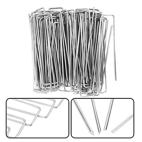 Garosa piquets en U gazon inox 100 pièces 15,2 cm