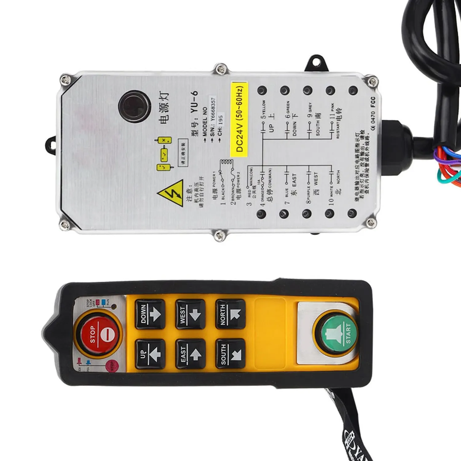 Garosa YU-6 télécommande de palan double poignée 800 MHz