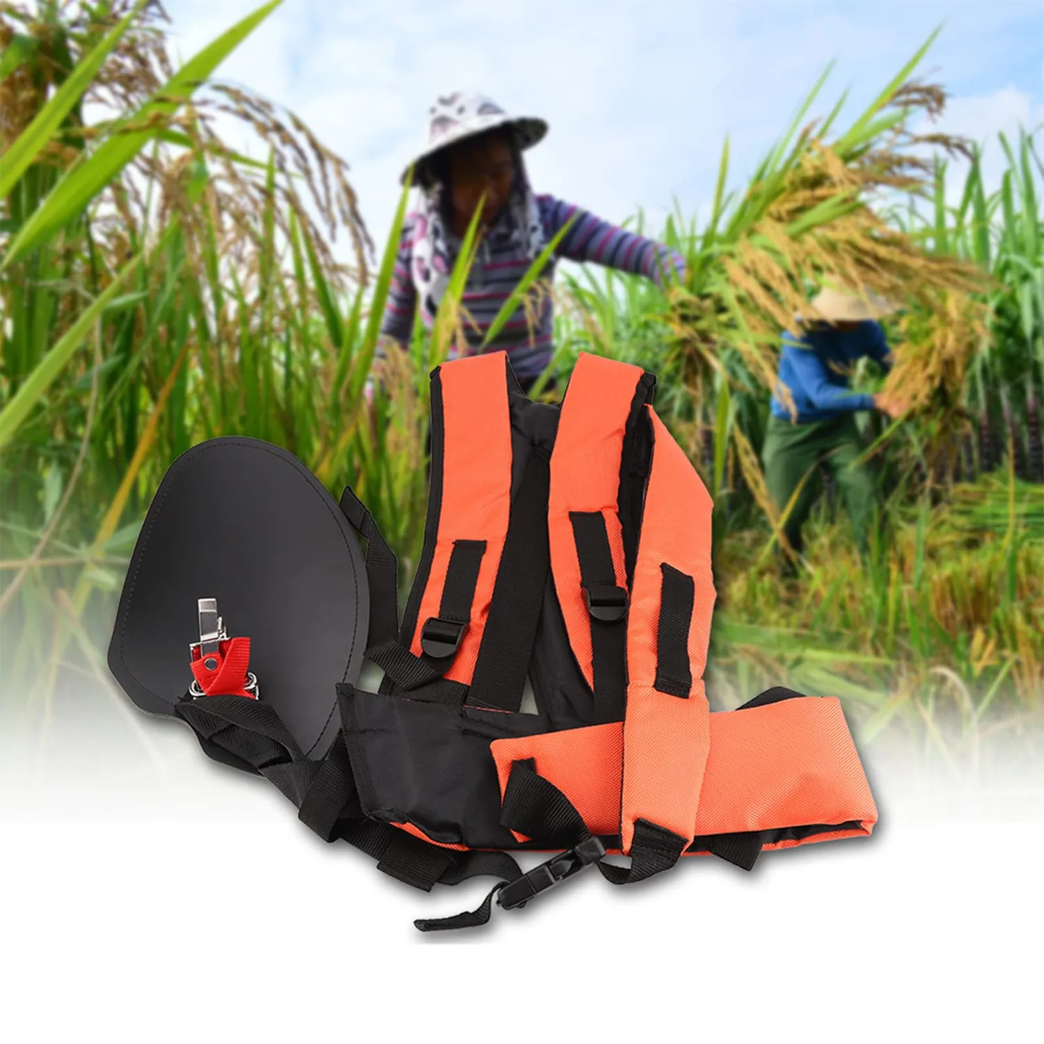 Garosa harnais débroussailleuse à double sangle réglable en nylon