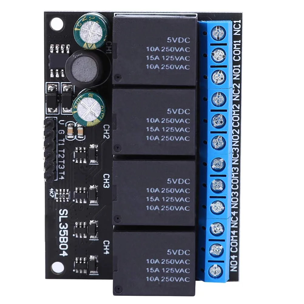 Garosa Module Relais Bistable 4 Canaux DC 6-24V 10A