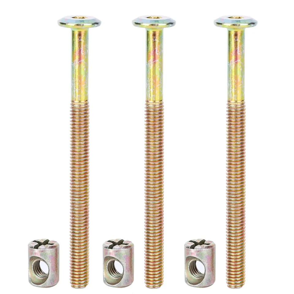Garosa boulons de meubles M6 100 mm, lot de 10 zingués